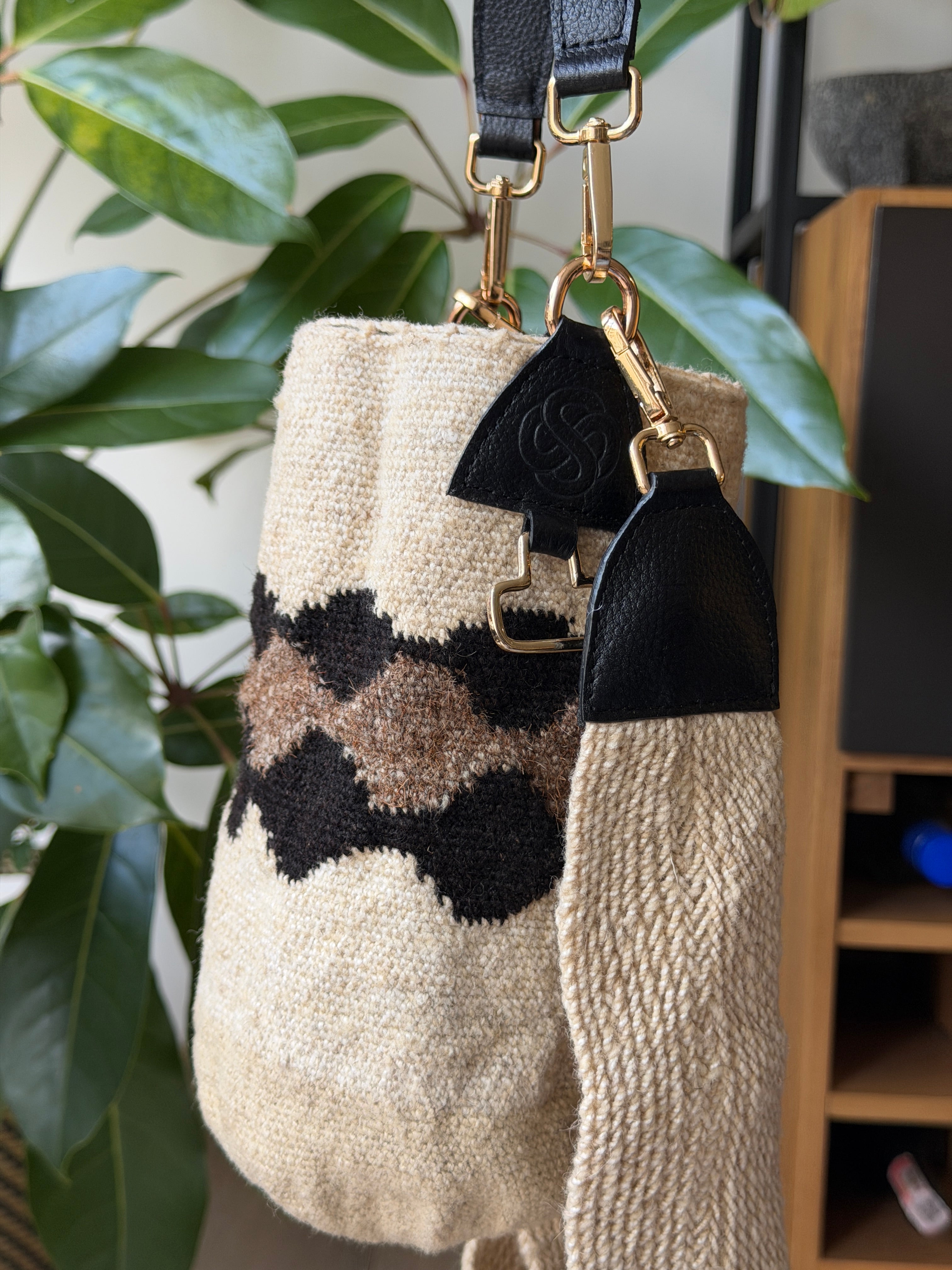 Mochila Arhuaca - Cuero Negro